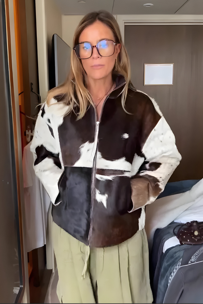 Teresa™ | Stilinga striukė su raštu ir užtrauktuku