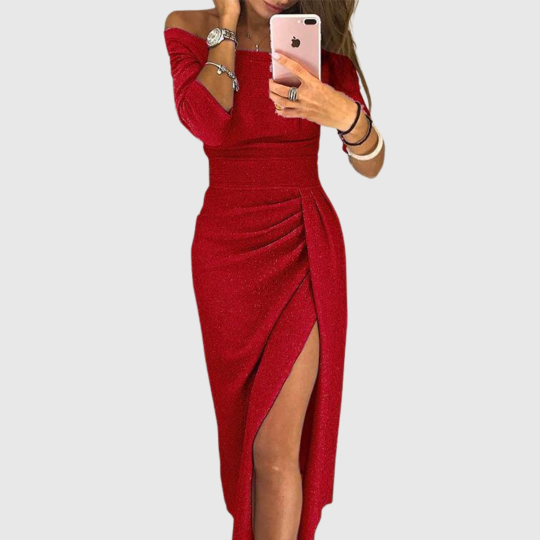 Izabelė | Stilinga halter-maxi suknelė su elegantišku, laisvu kirpimu