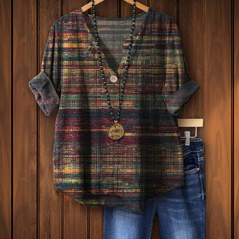 Boho Mozaika – Vintage-Patchwork-Marškiniai