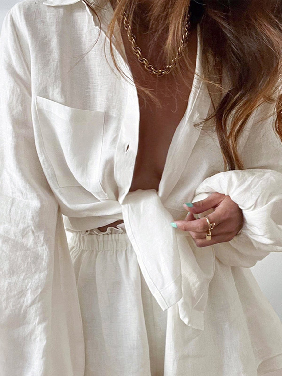 Trumpų kelnių komplektas iš dviejų dalių, dvigubas paminkštinimas