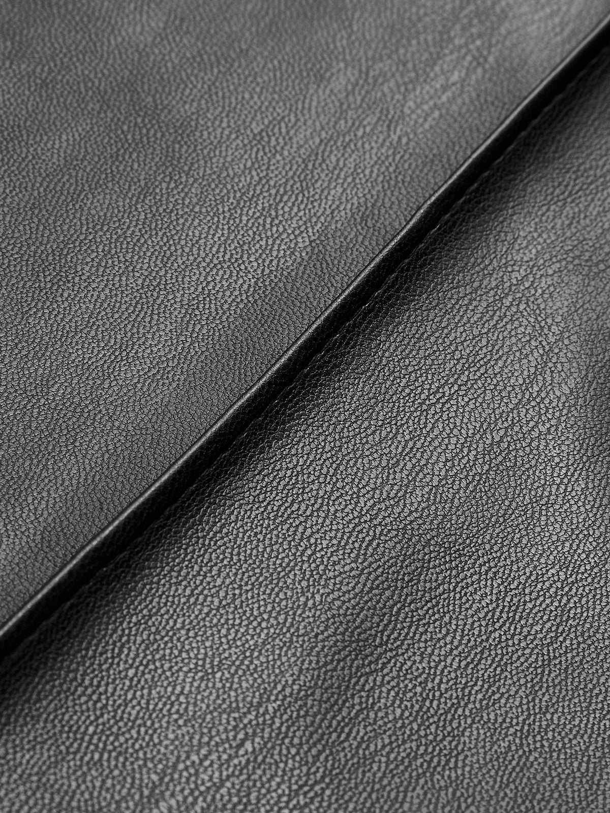 Ekologinės odos kelnės su aukštu liemeniu