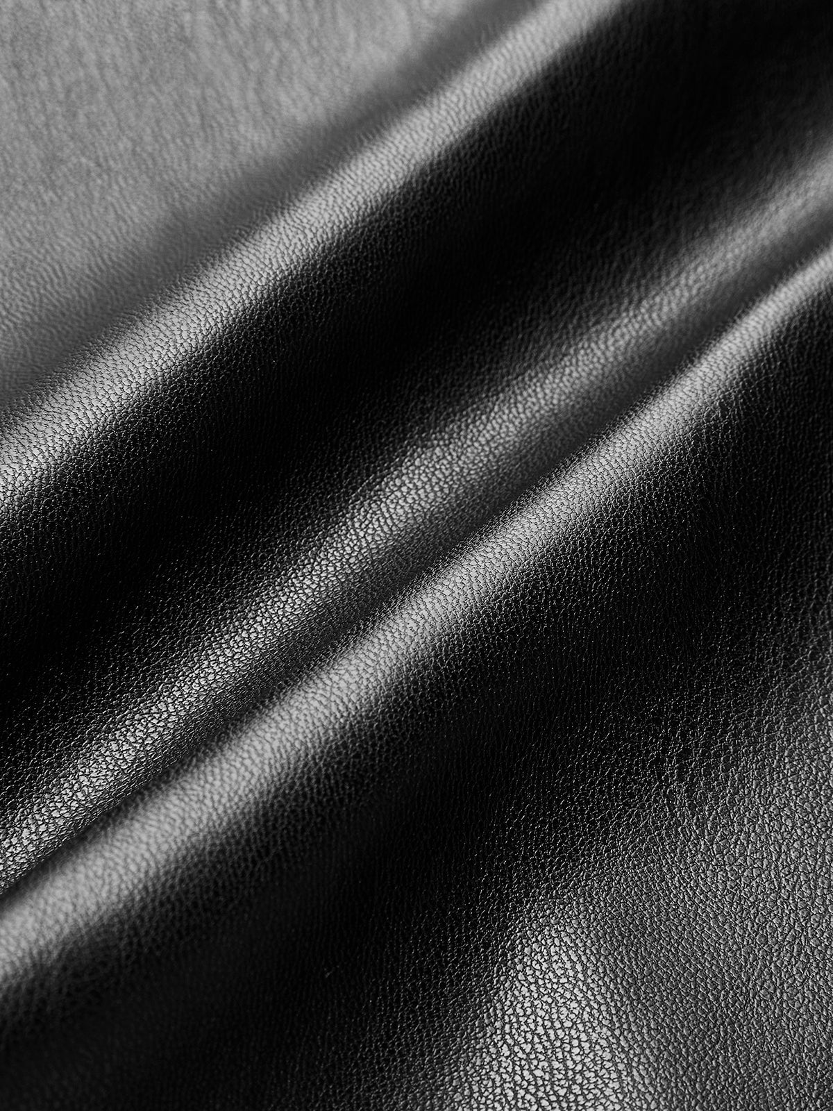 Ekologinės odos kelnės su aukštu liemeniu