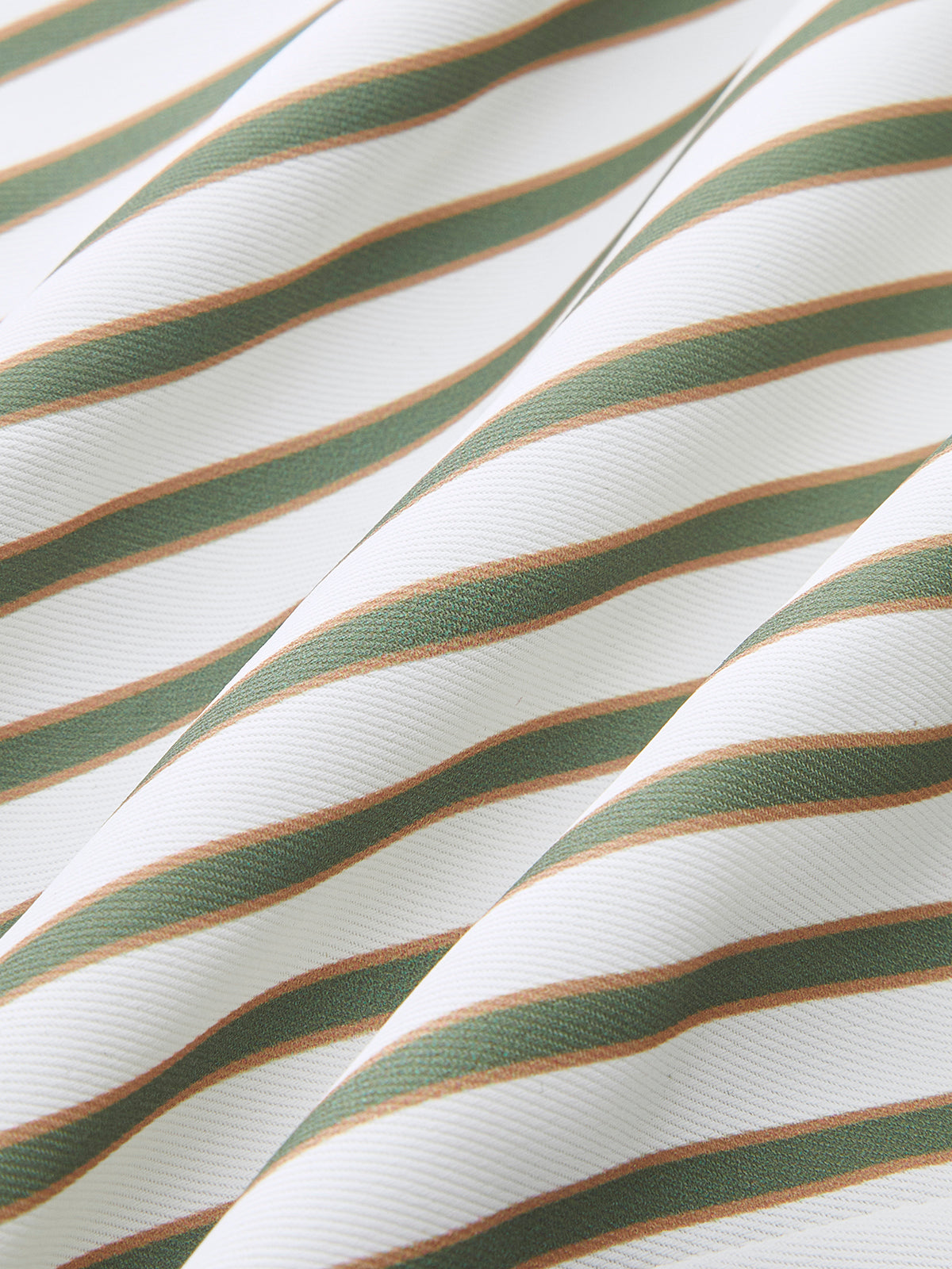 Metalizuota dryžuota marškinė su apvaliu apykakle ir diržu