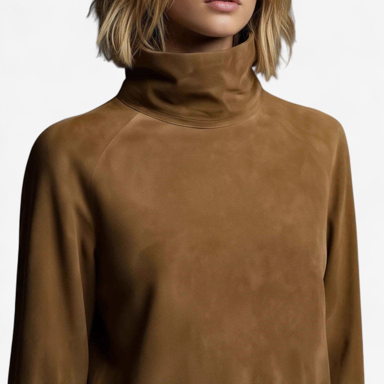 Tania™ Mini Suknelė su Aukštu Apykakle