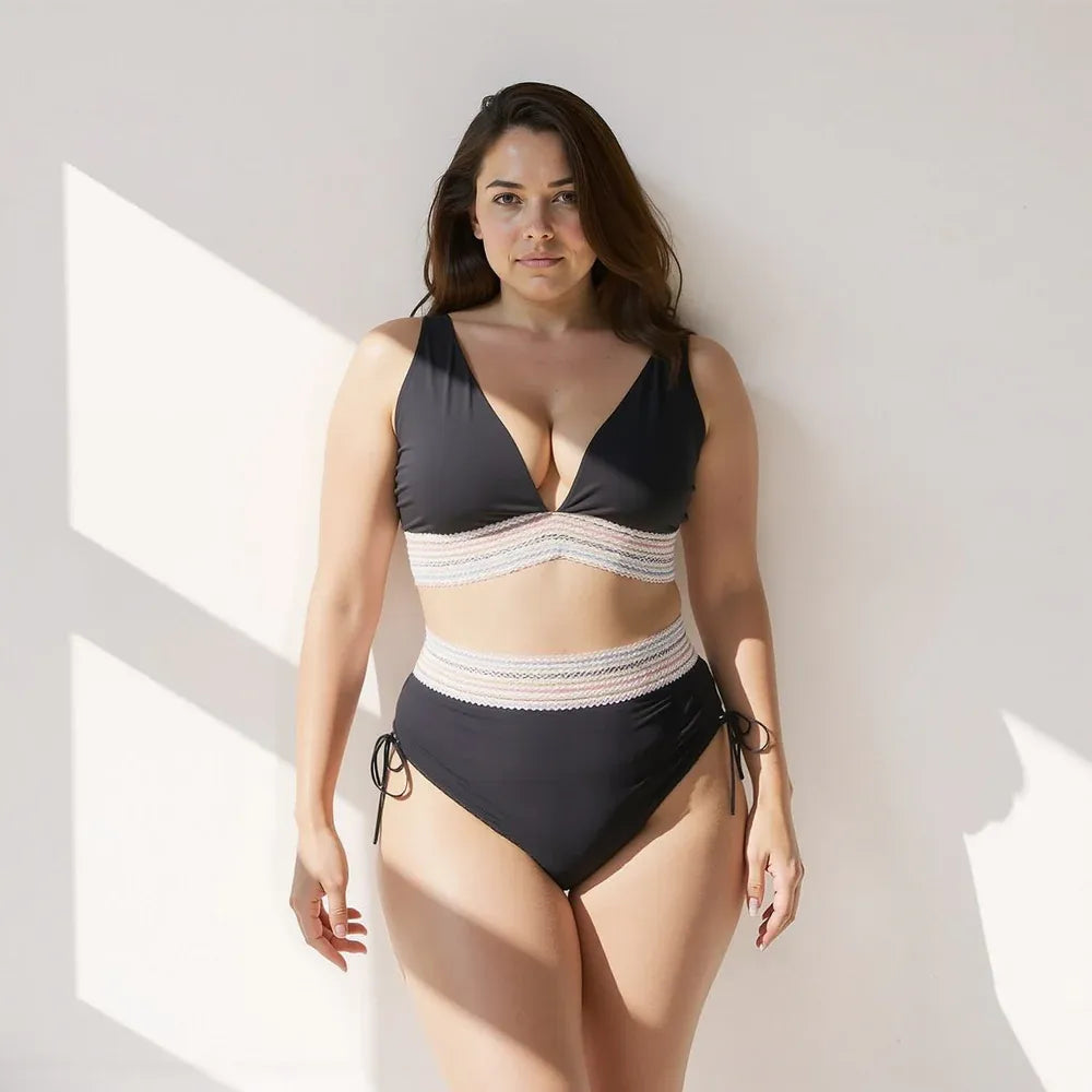 Noa – Bikini su Aukštu Juosmeniu ir Formuojančiu Diržu