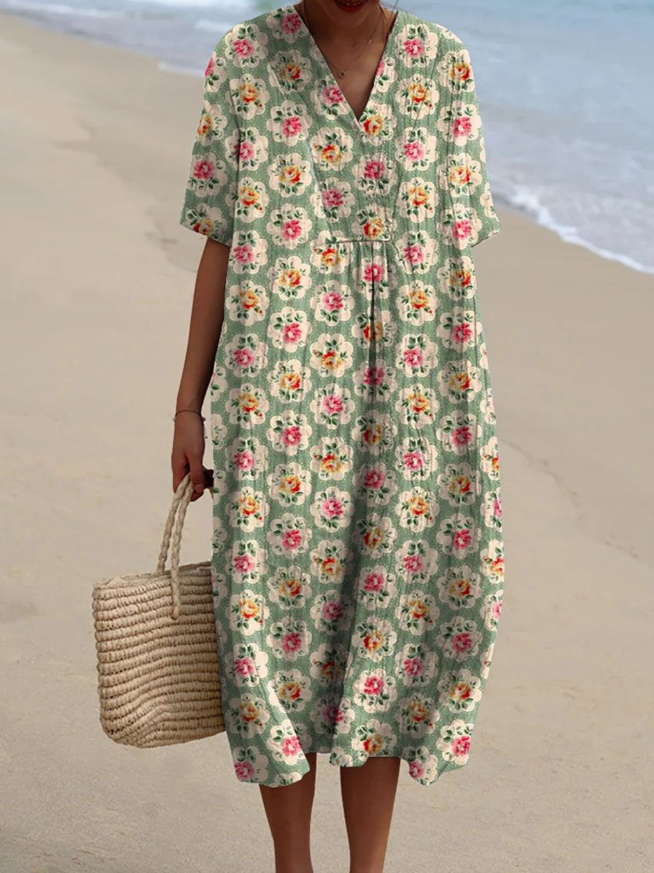 Eliza | Vintage Suknelė su Gėlėmis