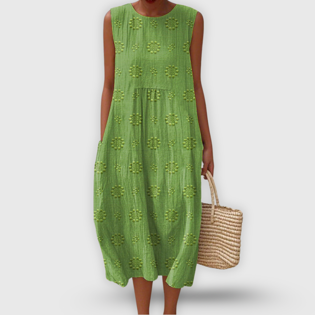 Kira | Suknelė su prabangiomis siuvinėjimais