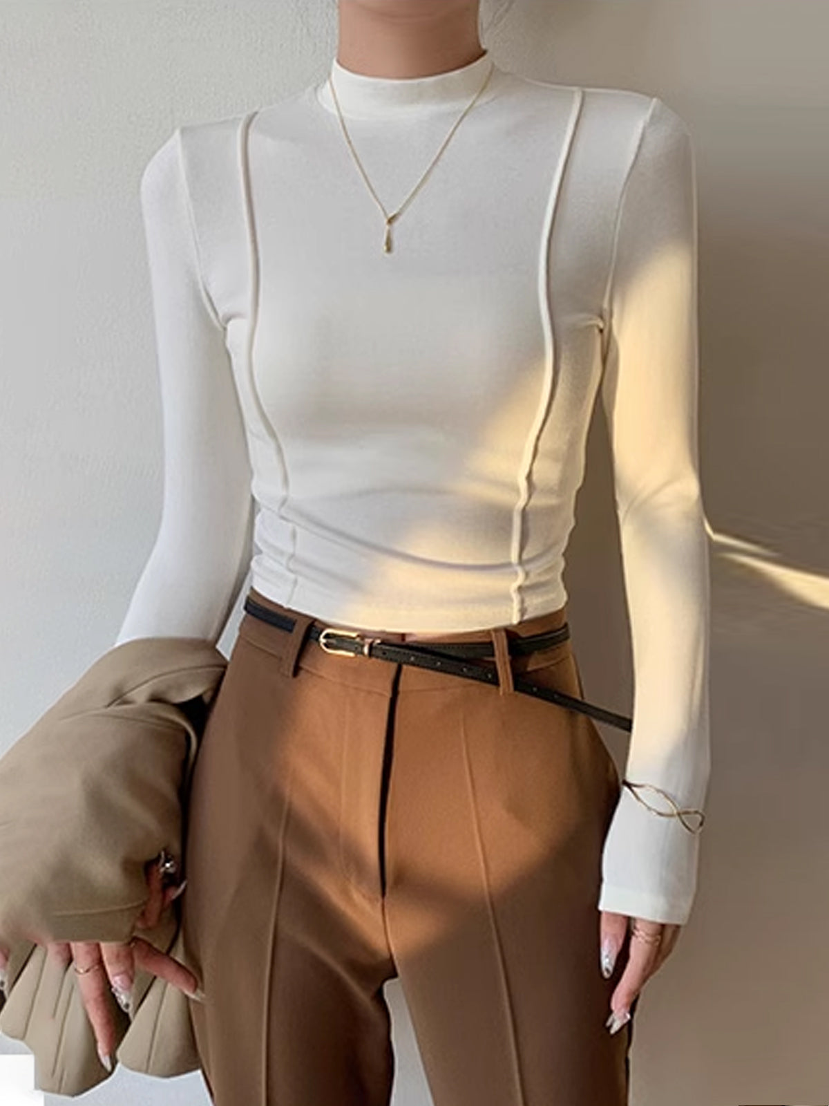 Marškiniai su Piping'u Paprastame Džersyje