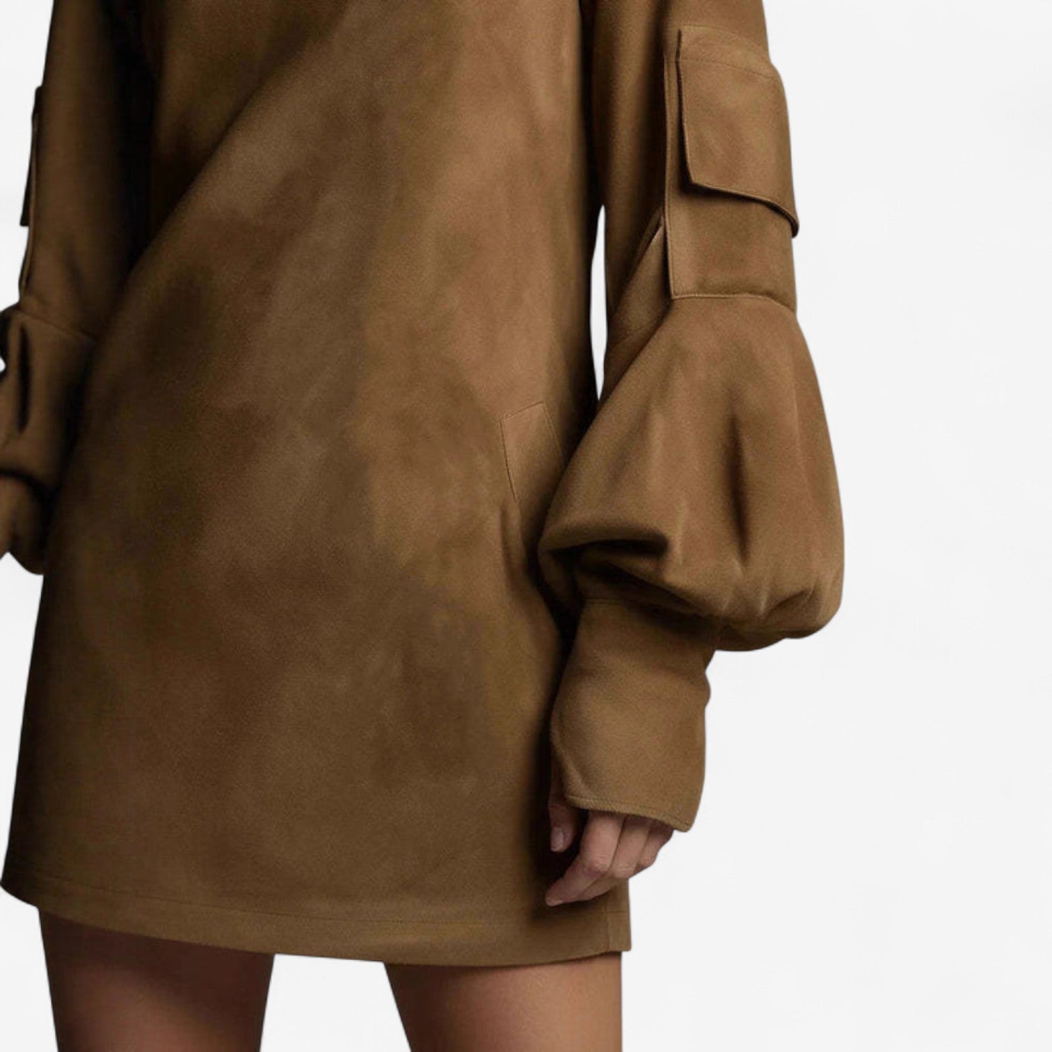 Tania™ Mini Suknelė su Aukštu Apykakle