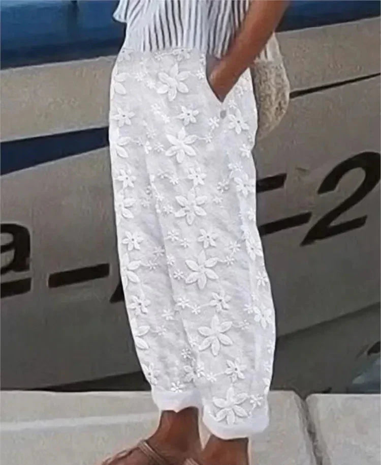 The Noa | Lengvi lininiai kelnės be pastangų