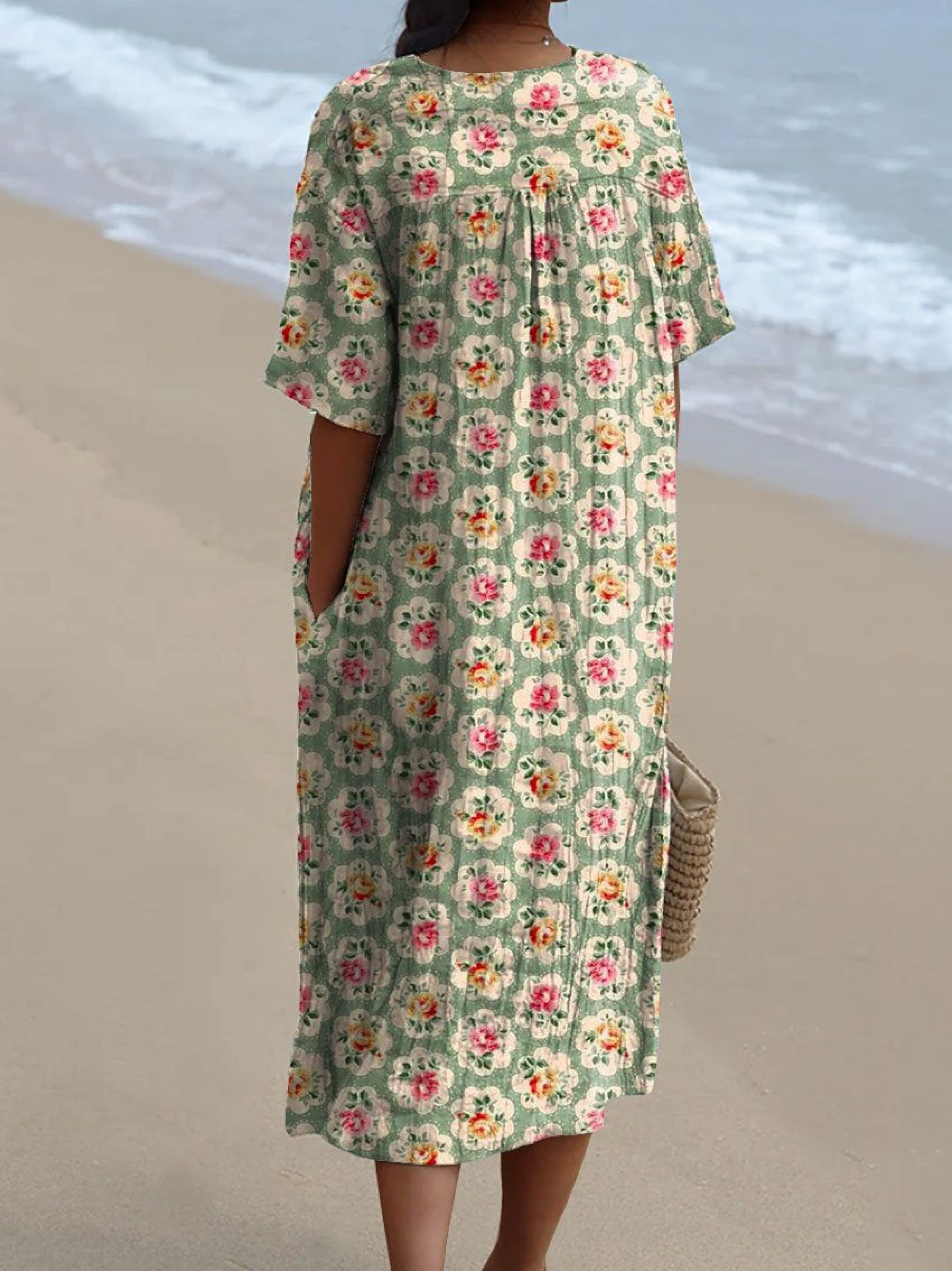 Eliza | Vintage Suknelė su Gėlėmis